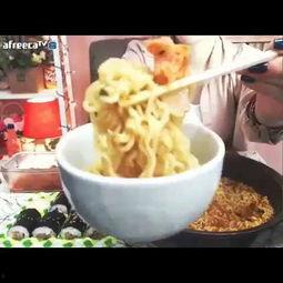 韩国吃国产泡面视频